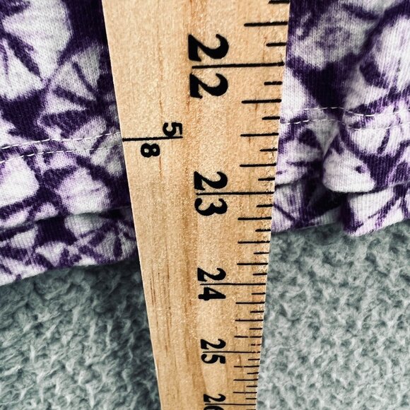 Talbots Womens Top Extra Large Petite Purple White Geometric Short Sleeve Shirt - Picture 6 of 7